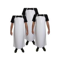 Kit com 3 Aventais Brancos Impermeáveis Para Cozinha/Açougue Kit com 3 Aventais Brancos Impermeáveis Para Cozinha/Açougue