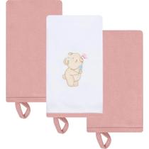 Kit com 3 Babinhas Hug Básico Rosa Antigo A2086B
