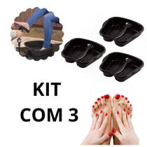 Kit com 3 Bacia Para Pés Pedicure Escalda Pés Spa Relaxamento - ARQPLAST