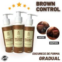 Kit Com 3 Balm Escurecedor de Barba e Cabelo Black Control Cor Castanho You Man - Imediato