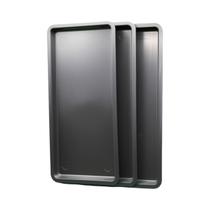 Kit Com 3 Bandejas Plastica Autoclavavel Esterilização Ferramentas Odonto Estética P, M, G Cor Preto