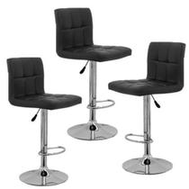 Kit Com 3 Banquetas Gomos Confort Em Courssimo, Giratria, Kit Com 3 Banquetas Gomos Confort Em Courssimo, Giratria,