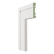 Kit com 3 Barras Guarnição Mdf 703 Moldufama 15mmx7cm Metro Linear 7,2m Branco