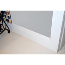 Kit com 3 Barras Rodapé de MDF 10CMX15MMX2.20m Revestido Frisado 6,6m Branco Moldurama Kit com 3 Barras Rodapé de MDF 10CMX15MMX2.20m Revestido Frisado 6,6m Branco Moldurama