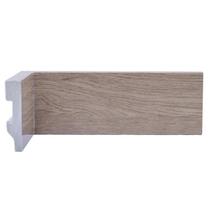 Kit com 3 Barras Rodapé de Poliestireno 7cmX15mm Liso Wood 7,2m