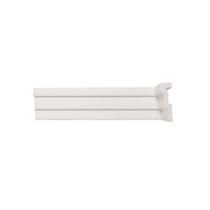 Kit com 3 Barras Rodateto de Poliestireno 6CMX20MM Liso 6m Branco Kit com 3 Barras Rodateto de Poliestireno 6CMX20MM Liso 6m Branco