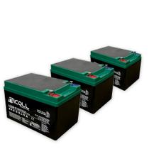 Kit com 3 Baterias Nicoll 12V 16AH Ciclo Profundo Para Scooter Bicicleta Elétrica Bikelete Kit com 3 Baterias Nicoll 12V 16AH Ciclo Profundo Para Scooter Bicicleta Elétrica Bikelete