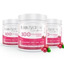 KIT COM 3 BEAUTYDRINK COLÁGENO 300g SABOR CRANBERRY