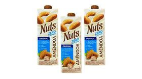 Kit Com 3 Bebidas Amendoa Nuts Original Zero 1L