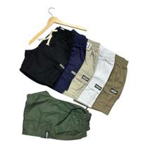 Kit Com 3 Bermuda Cargo Masculina Sarja Com Elastano Atacado Kit Com 3 Bermuda Cargo Masculina Sarja Com Elastano Atacado
