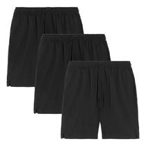 Kit Com 3 Bermudas Masculinas Short Pijama Slim Fitness