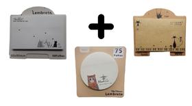 Kit com 3 Blocos Auto Adesivo Stick para Recados e Organização com Tema Gatos 180 Folhas Kit com 3 Blocos Auto Adesivo Stick para Recados e Organização com Tema Gatos 180 Folhas