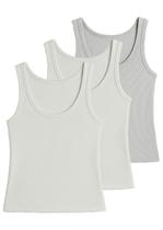 Kit com 3 Blusas Feminina Regata Hering N1te Colorido