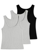 Kit com 3 Blusas Feminina Regata Hering N1te Colorido