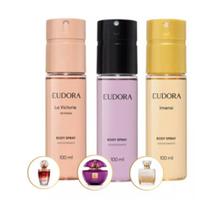 Kit com 3 Body Spray Eudora 100ml