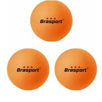 Kit Com 3 Bolas Tenis de Mesa Brasport