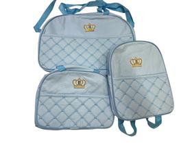 Kit com 3 bolsas maternidade menino