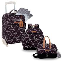 Kit com 3 Bolsas - Rodinha + Noah + Vicky - Manhattan Black - Masterbag