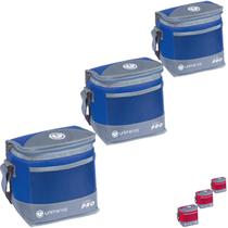 Kit Com 3 Bolsas Térmica 7L 14L 24L Litros Ice Cooler com Alça Praia Camping Bag Fitness