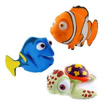 Kit Com 3 Boneco De Apertar Para Bebê Nemo Dory e Squirt