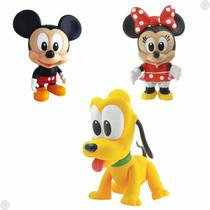 Kit com 3 Bonecos De 12cm Mickey Minnie Pluto 3293 Líder Kit com 3 Bonecos De 12cm Mickey Minnie Pluto 3293 Líder
