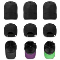 Kit com 3 Bonés Aba Curva Fitão Strapback Regulável Ajustável Básico Liso Atacado