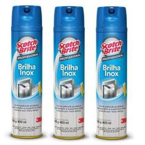 Kit com 3 Brilha INOX 3M SCOTCH-BRITE 400ML Kit com 3 Brilha INOX 3M SCOTCH-BRITE 400ML