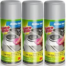 Kit com 3 Brilha INOX SCOTCH Brite 200ML Limpador SPRAY 3M Kit com 3 Brilha INOX SCOTCH Brite 200ML Limpador SPRAY 3M