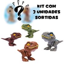 Kit com 3 Brinquedo Ovos de Dinossauro Morde Dedo Zoop Toys