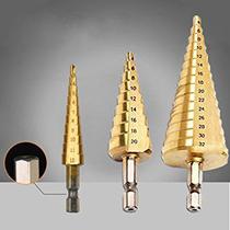 Kit Com 3 Brocas Escalonadas Peças: 4/12mm, 4/20mm 4/32mm