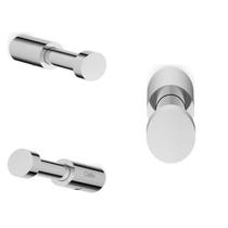 Kit com 3 Cabide Flow Cromado Design Redondo Moderno Cinza Kit com 3 Cabide Flow Cromado Design Redondo Moderno Cinza