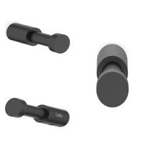 Kit com 3 Cabide Flow Design Redondo Moderno Preto/Matte Celite Kit com 3 Cabide Flow Design Redondo Moderno Preto/Matte Celite