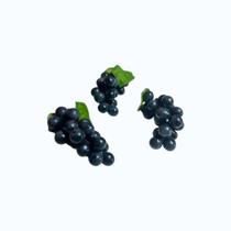 Kit Com 3 Cachos De Uva 10 cm Frutas Artificiais Decoração Kit Com 3 Cachos De Uva 10 cm Frutas Artificiais Decoração