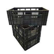 Kit com 3 caixa Plástica reforçada empilháveis organizadoras feira banana colheita Kit com 3 caixa Plástica reforçada empilháveis organizadoras feira banana colheita