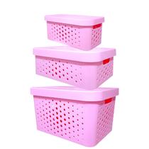 kit com 3 Caixas Cestos Organizadores Resistente e Empilháveis - Mixxnova kit com 3 Caixas Cestos Organizadores Resistente e Empilháveis - Mixxnova