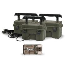 Kit com 3 Caixas de Bateria à Prova d'Água 12V Stealth Cam Kit com 3 Caixas de Bateria à Prova d'Água 12V Stealth Cam