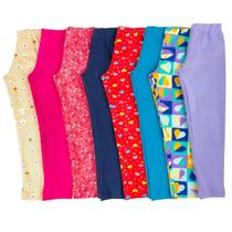 Kit com 3 calca legging infantil cotton atacado criança juvenil calças leggings legue leg estampada lisa moda infantil calca menina calca juvenil