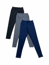 Kit Com 3 Calça Legging Premium Interna Forrada Feminina