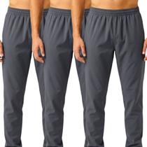 Kit com 3 Calça Masculina Jogger de Tactel Academia Fitness Casual Esportiva Treino Premium Leve