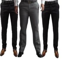 Kit com 3 - Calça Social Slim Masculina Qualidade Premium Oxford 3 cores