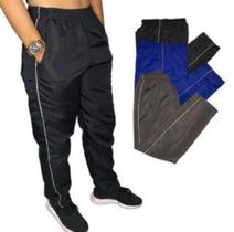 Kit com 3 calça tactel com 3 bolsos e costura reforçada secagem rapida ideal para pratica de esportes / pescaria / ciclismo