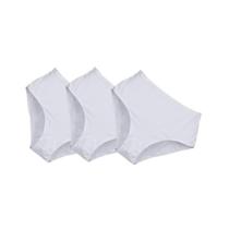Kit com 3 Calças Clássica DeMillus 57850/57851 Microfibra - Brancas