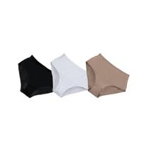 Kit com 3 Calças Clássica DeMillus 57850/57851 Microfibra