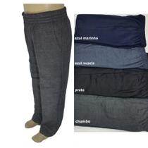 kit com 3 Calças de moletom sortidas lisa escolar infantil juvenil