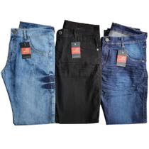 Kit com 3 Calças Jeans Elastano Premium