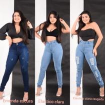 Kit com 3 Calças Jeans Rasgados Hot Kit com 3 Calças Jeans Rasgados Hot