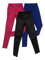 Kit Com 3 Calças Leg 3D Feminina