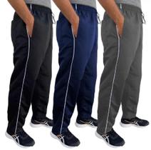 Kit com 3 calças tactel em cores variadas ideal para ciclismo / uniforme escolar / pescaria Kit com 3 calças tactel em cores variadas ideal para ciclismo / uniforme escolar / pescaria
