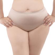 KIT Com 3 Calcinha Canelada Calçola Cintura Alta Lutestil KIT Com 3 Calcinha Canelada Calçola Cintura Alta Lutestil