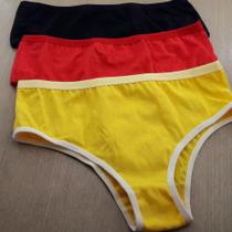 Kit com 3 Calcinhas Básica em Malha de Algodão